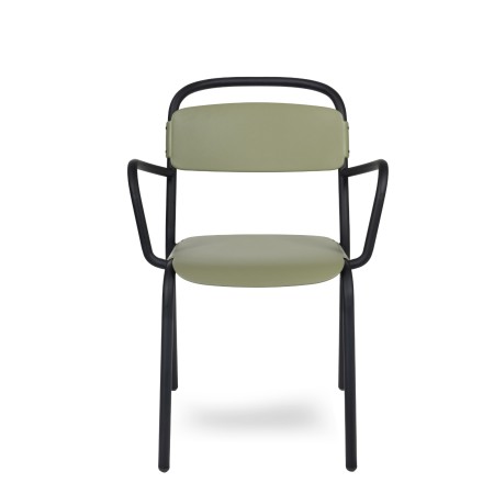 Chaise ergonomique empilable – Skol intérieure avec accoudoirs