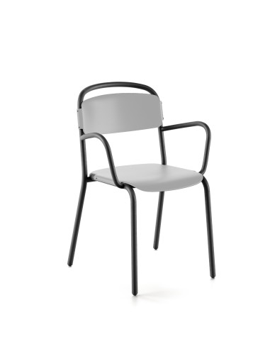 Chaise Skol pour intérieur – pratique, empilable, avec accoudoirs