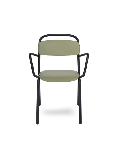 Chaise écologique pour extérieur – Skol empilable avec accoudoirs