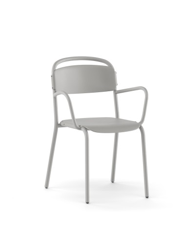 Chaise terrasse durable – Skol avec accoudoirs, empilable, recyclée