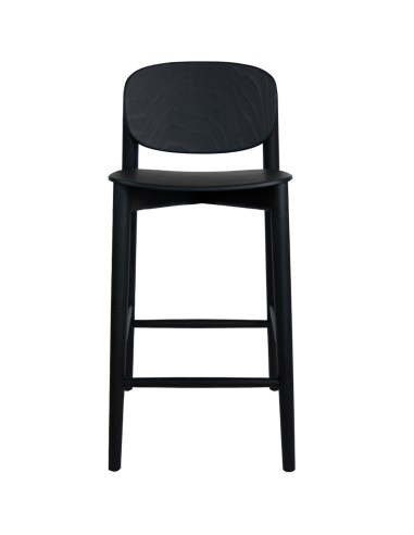 Tabouret de cuisine HARMO en hêtre noir