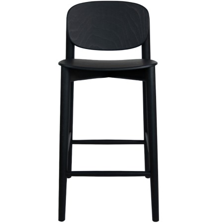 Tabouret de cuisine HARMO en hêtre noir