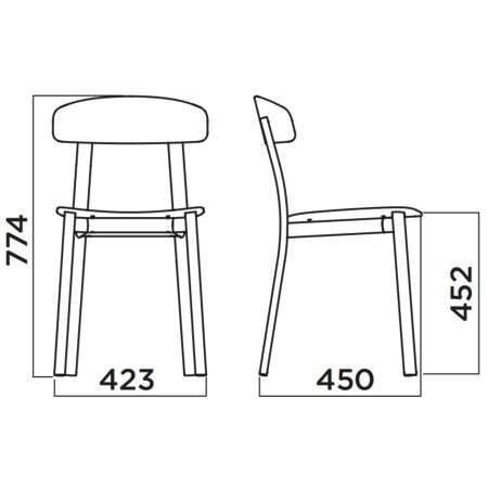 Chaise pour extérieur design en plastique recyclé avec structure en métal – Feluca Pop extérieur