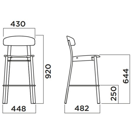 Tabouret de cuisine Feluca Pop – Design moderne en métal et plastique, un choix élégant pour vos espaces