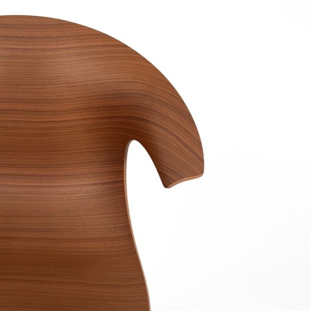 Chaise de réunion réglable Loop 3D Wood en bois avec piétement à 5 roulettes 2
