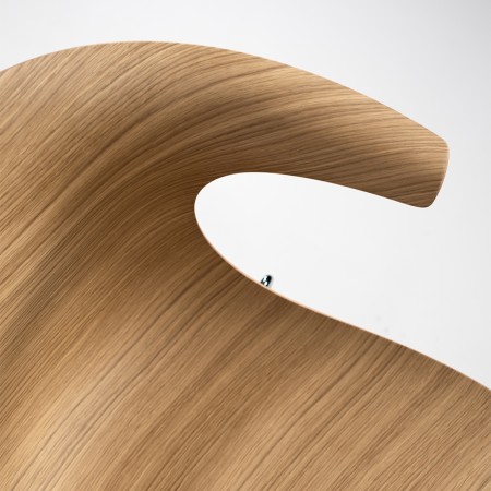 Chaise de réunion réglable Loop 3D Wood en bois zoom finition 