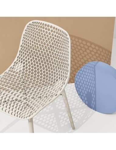 Chaise pour extérieur design et ambiance moderne en gris  - Next 4 legs