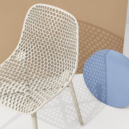 Chaise pour extérieur design et ambiance moderne en gris  - Next 4 legs