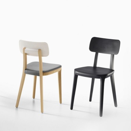 Chaise Porta Venezia avec pieds bois – plusieurs modèles design