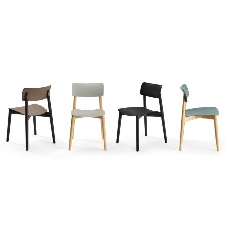 Chaise Eastwood - modèles modernes et design - bois et plastique curvé