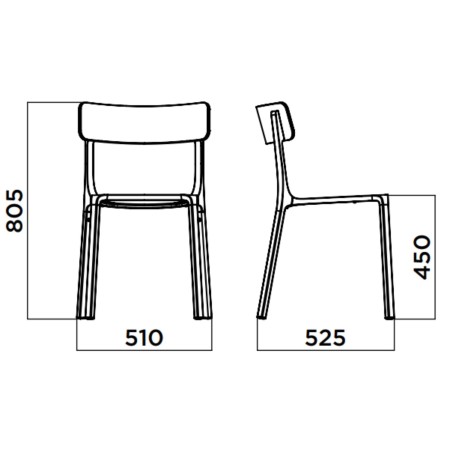 Chaise Ruelle – Mobilier design, durable et stylé pour intérieur ou terrasse couverte