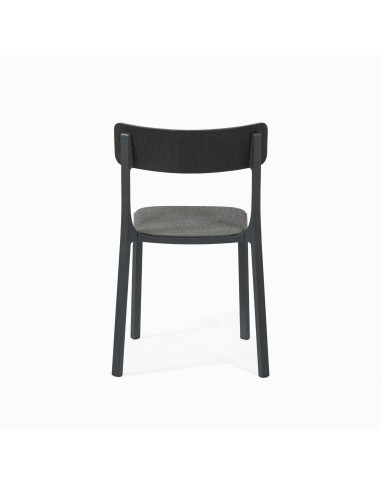 Ruelle – Chaise bistrot moderne avec coussin intégré et dossier en plastique recyclé