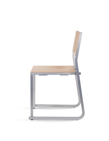 GT01 – Chaise empilable en métal et bois, parfaite pour les environnements modernes ou professionnels