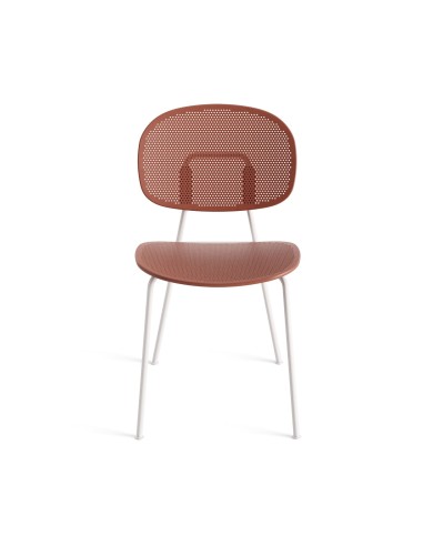 Tondina Slim – Chaise design en plastique recyclé et métal, parfaite pour un intérieur moderne