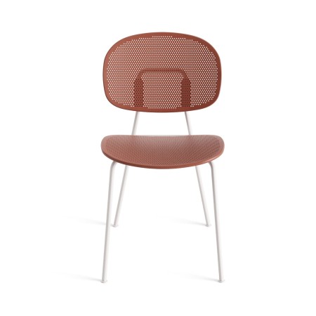 Tondina Slim – Chaise design en plastique recyclé et métal, parfaite pour un intérieur moderne