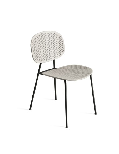 Chaise en plastique recyclé et métal Tondina Slim – Élégance minimaliste et matériaux responsables