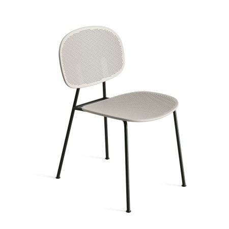 Chaise en plastique recyclé et métal Tondina Slim – Élégance minimaliste et matériaux responsables