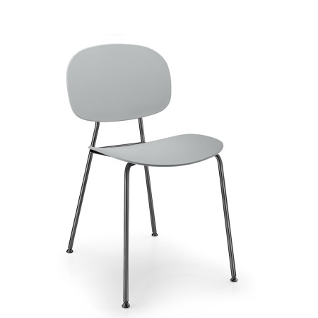 Chaise Tondina Pop – Alliance de plastique résistant et métal solide pour un usage quotidien