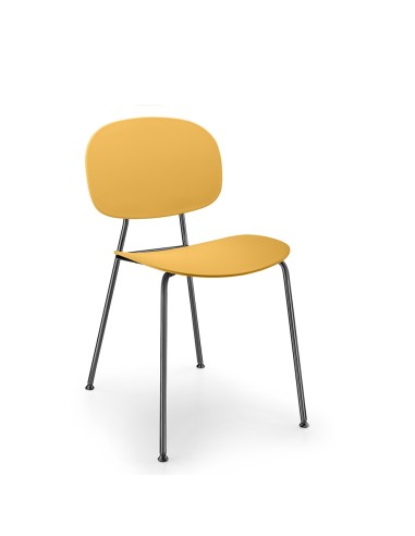 Tondina Pop – Chaise design en plastique et métal, parfaite pour un intérieur moderne et coloré