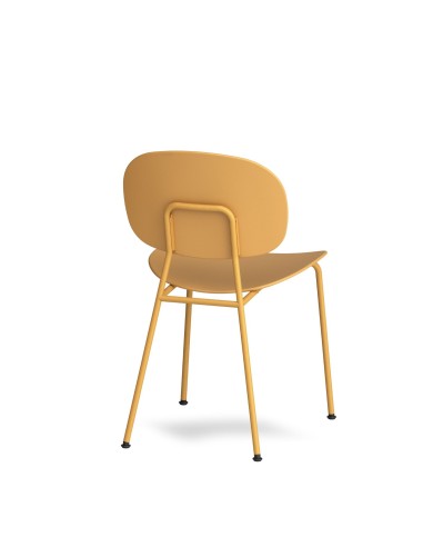Tondina Pop – Chaise moderne et colorée en plastique recyclé avec piétement en métal