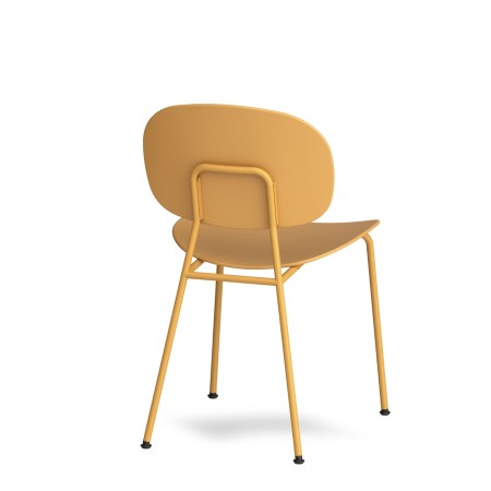 Tondina Pop – Chaise moderne et colorée en plastique recyclé avec piétement en métal