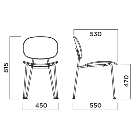 Tondina – Chaise rétro en bois au design intemporel, idéale pour créer une ambiance chaleureuse et raffinée