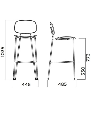 Tondina – Tabouret en bois au look épuré, parfait pour une cuisine moderne et fonctionnelle