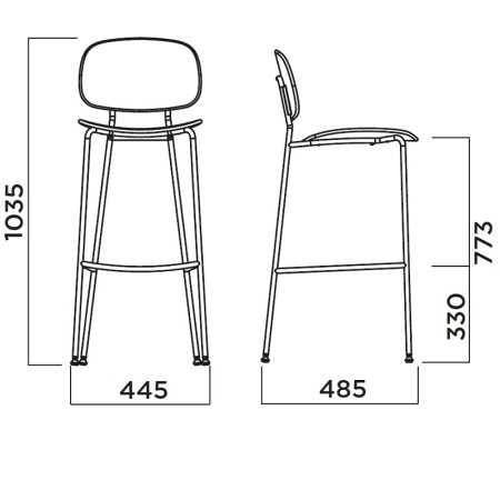 Tondina – Tabouret en bois au look épuré, parfait pour une cuisine moderne et fonctionnelle