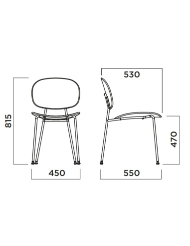 Chaise design Tondina – Matériaux nobles et lignes épurées pour un style à la fois sobre et contemporain
