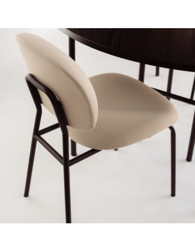 Tondina Fat – Chaise rembourrée en tissu au design généreux, parfaite pour un confort optimal au quotidien