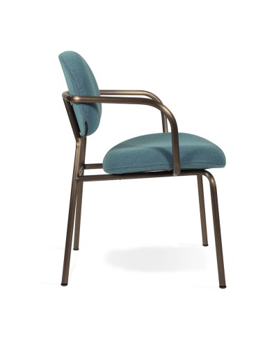 Tondina Fat – Chaise en tissu confortable avec accoudoirs design, parfaite pour un intérieur professionnel ou domestique