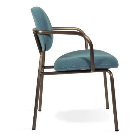 Tondina Fat – Chaise en tissu confortable avec accoudoirs design, parfaite pour un intérieur professionnel ou domestique