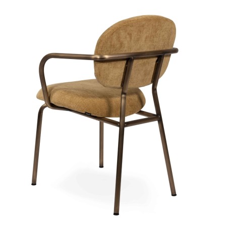 Chaise Tondina Fat – Design sobre avec accoudoirs rembourrés, pensée pour le confort et l’élégance