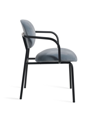Chaise Tondina Fat – Assise généreusement rembourrée avec accoudoirs, idéale pour bureaux ou salles d’attente haut de gamme