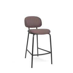 Tondina Fat – Tabouret de bar avec assise rembourrée en tissu, parfait pour un espace bar élégant et confortable
