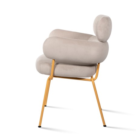 Takumi – Chaise rembourrée avec accoudoirs, parfaite pour sublimer un intérieur design