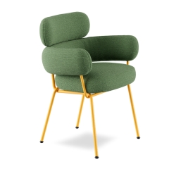 Chaise Takumi – Design moderne avec assise tissu rembourrée et accoudoirs intégrés