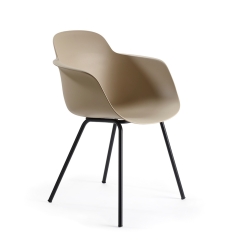 Sicla – Chaise avec coque en plastique et pieds en métal, parfaite pour un intérieur moderne et fonctionnel