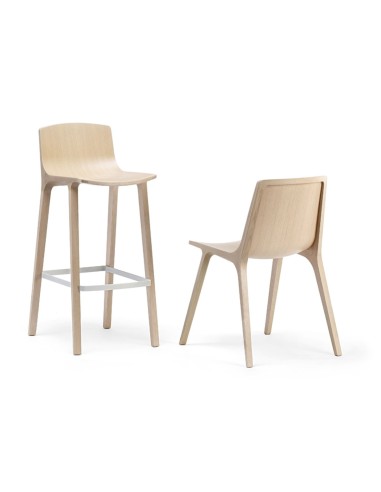 Chaise Seame finition claire - chaise de cuisine tabouret haut