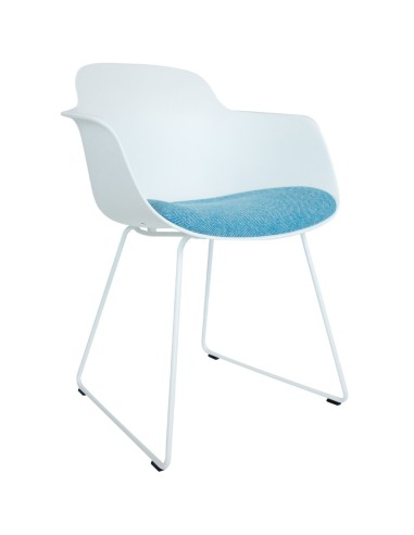 Chaise visiteur Sicla – assise confort tissu – piètement traîneau