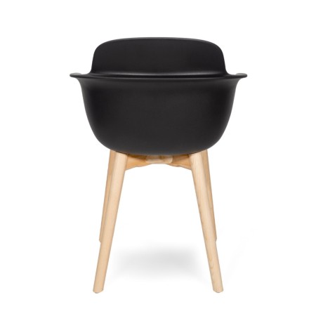 Chaise contemporaine avec pieds bois et assise tapissée – Sicla