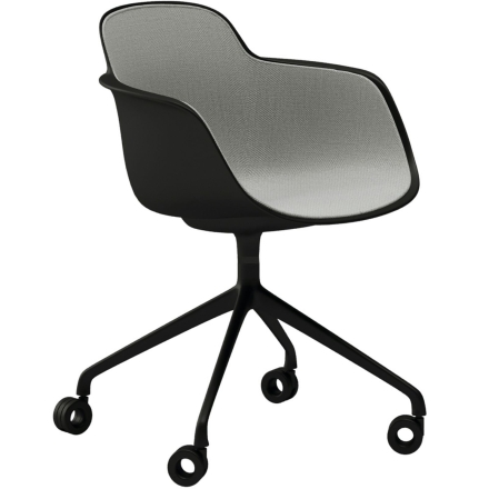 Chaise pivotante à roulettes avec intérieur tapissé – Sicla