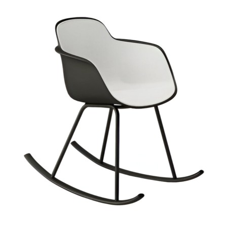 Chaise à bascule avec assise en tissu rembourrée – Sicla