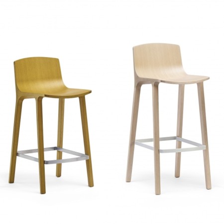 Chaise haute de bar en chêne design scandinave - modèle Seame