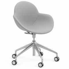 Fauteuil design sur roulettes avec confort tissu – Cookie
