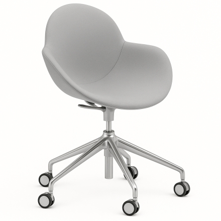 Fauteuil design sur roulettes avec confort tissu – Cookie