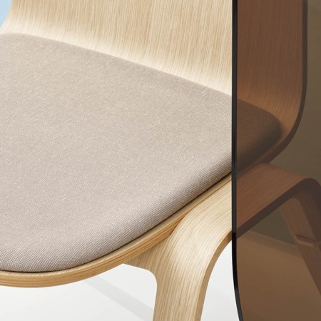 Assise de la chaise Woodstock - revêtu de tissu Space