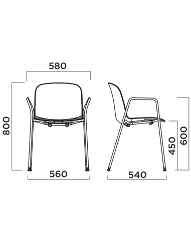 Chaise de bureau d’appoint avec accoudoirs – Relief