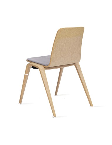 Vue de derrière Chaise design intégralement rembourrée Woodstock – Assise & dossier en tissu