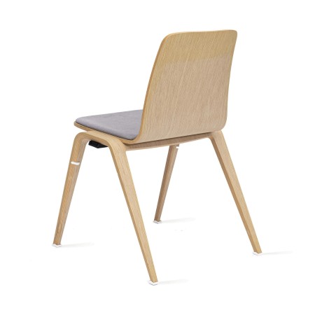 Vue de derrière Chaise design intégralement rembourrée Woodstock – Assise & dossier en tissu